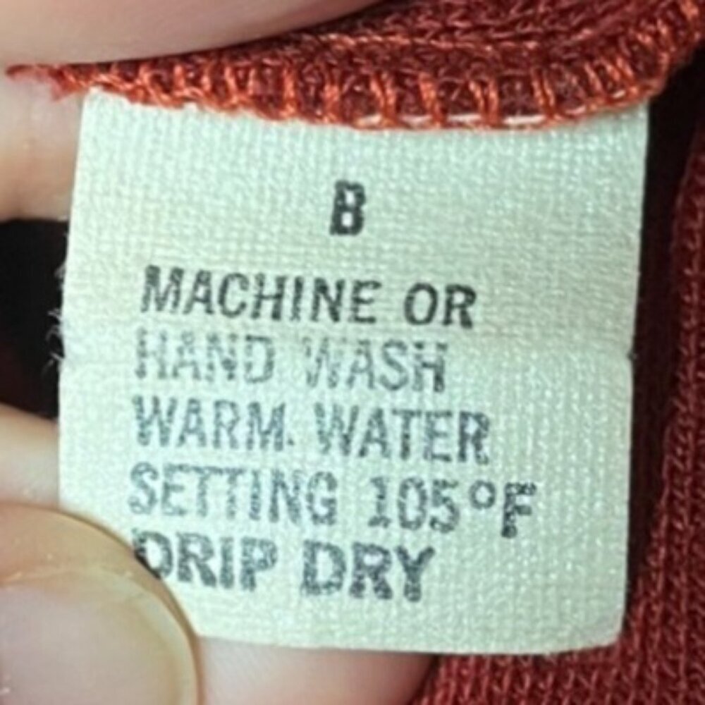 1970s Vintage Polyester Leisure Suit Pants Set Rust Color Bell Sleeve Wide Leg - Picture 12 of 12